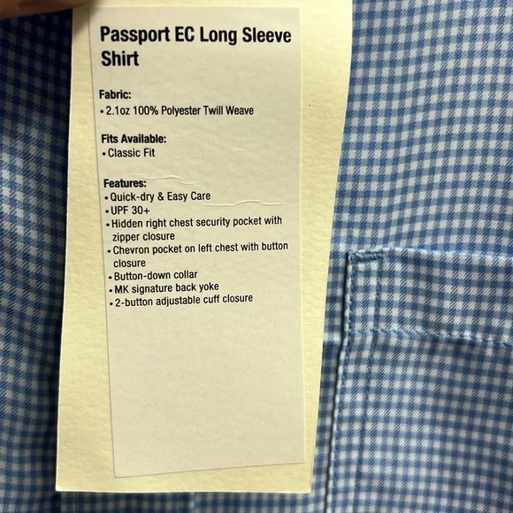 Men’s mountain khaki travel stretch sport shirt NEW WITH TAGS - Picture 5 of 6